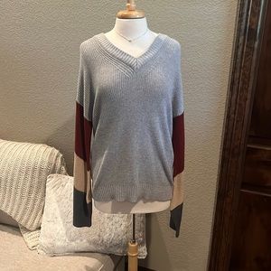 BCBGeneration Heather Grey V-Neck Sweater